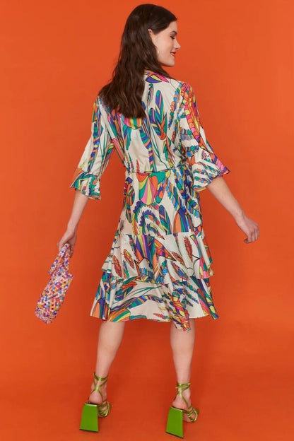 Pucci Inspired Print Wrap Dress