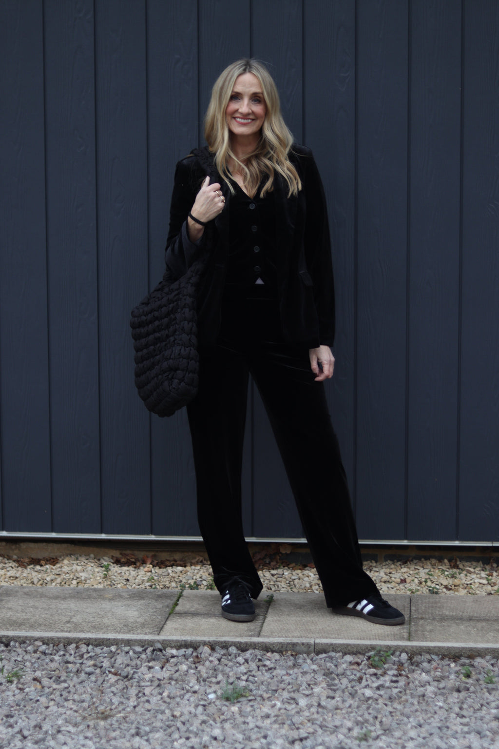 Black Velvet Trousers