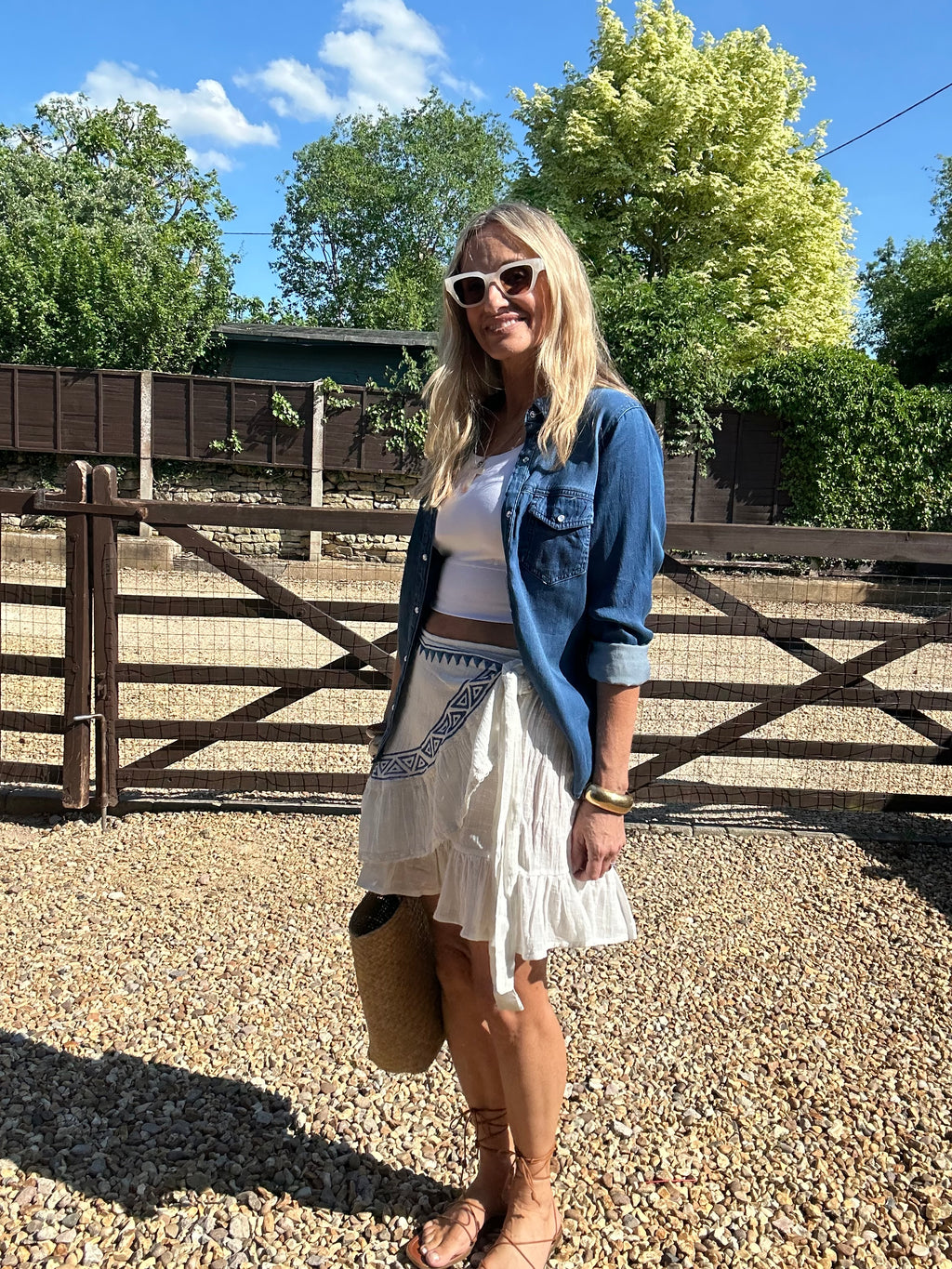 Boho Mini Wrap Skirt