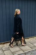 Fringed sequin skirt