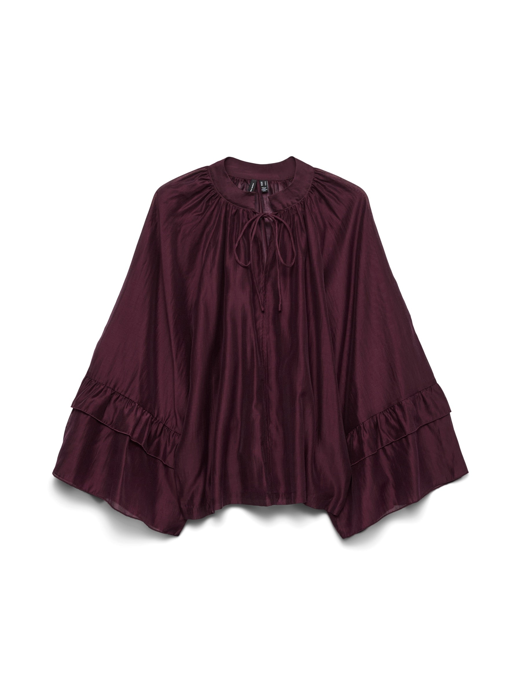 Wine Boho Style Blouse