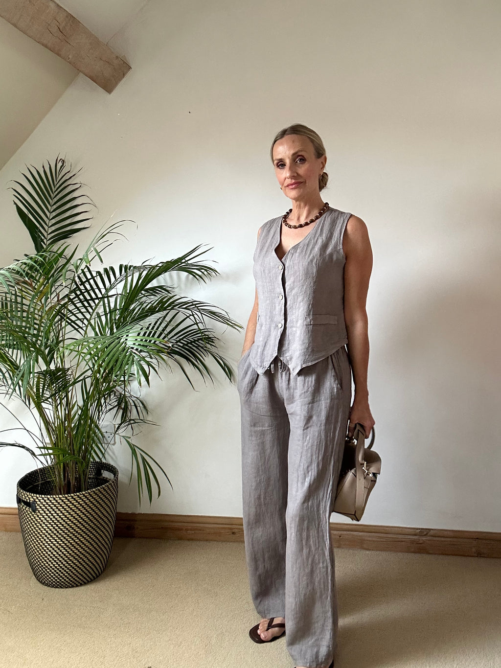 Wide Leg Linen Pants