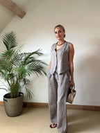 Wide Leg Linen Pants