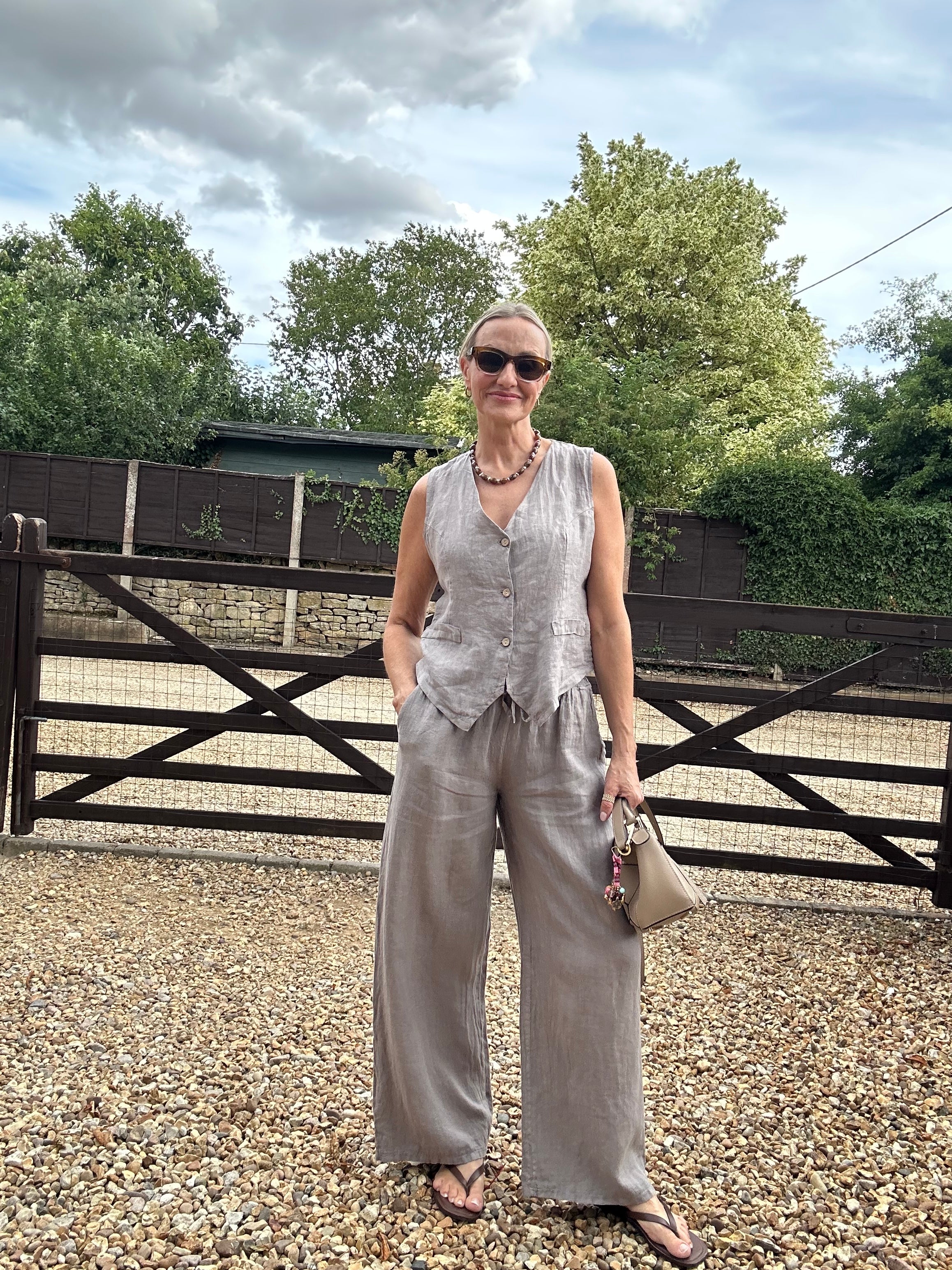 Wide Leg Linen Pants