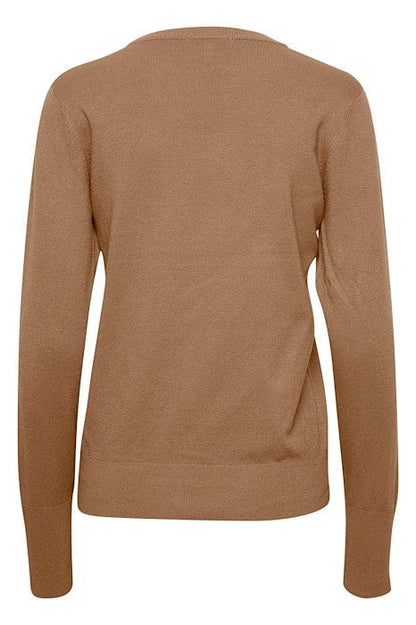 BYPIMBA ROUND NECK BASIC KNIT - toasted coconut