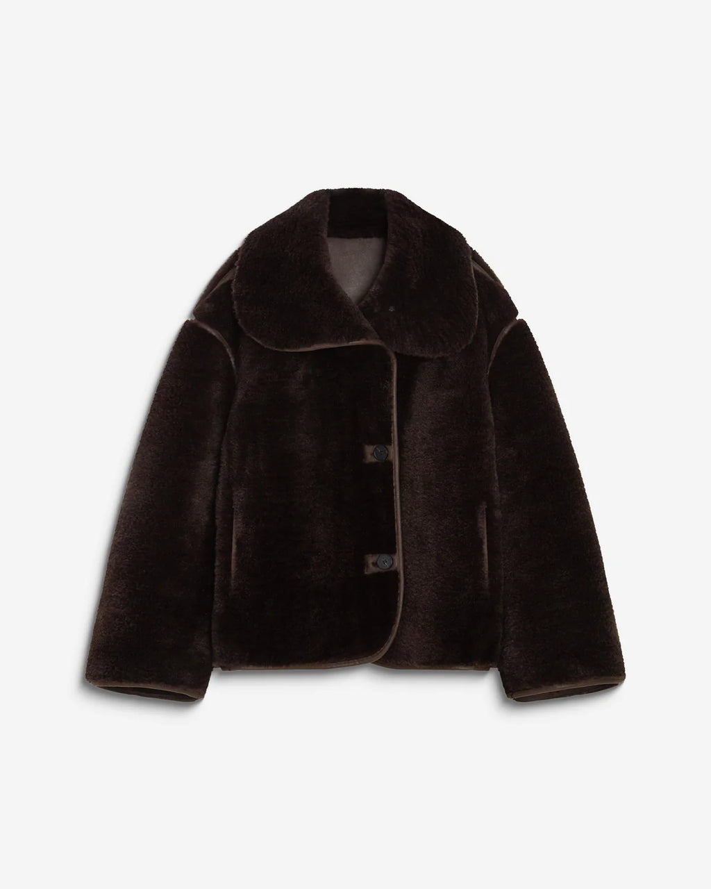 Amelia Faux Fur Jacket - Chocolate