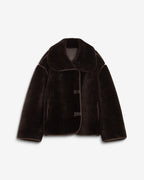 Amelia Faux Fur Jacket - Chocolate