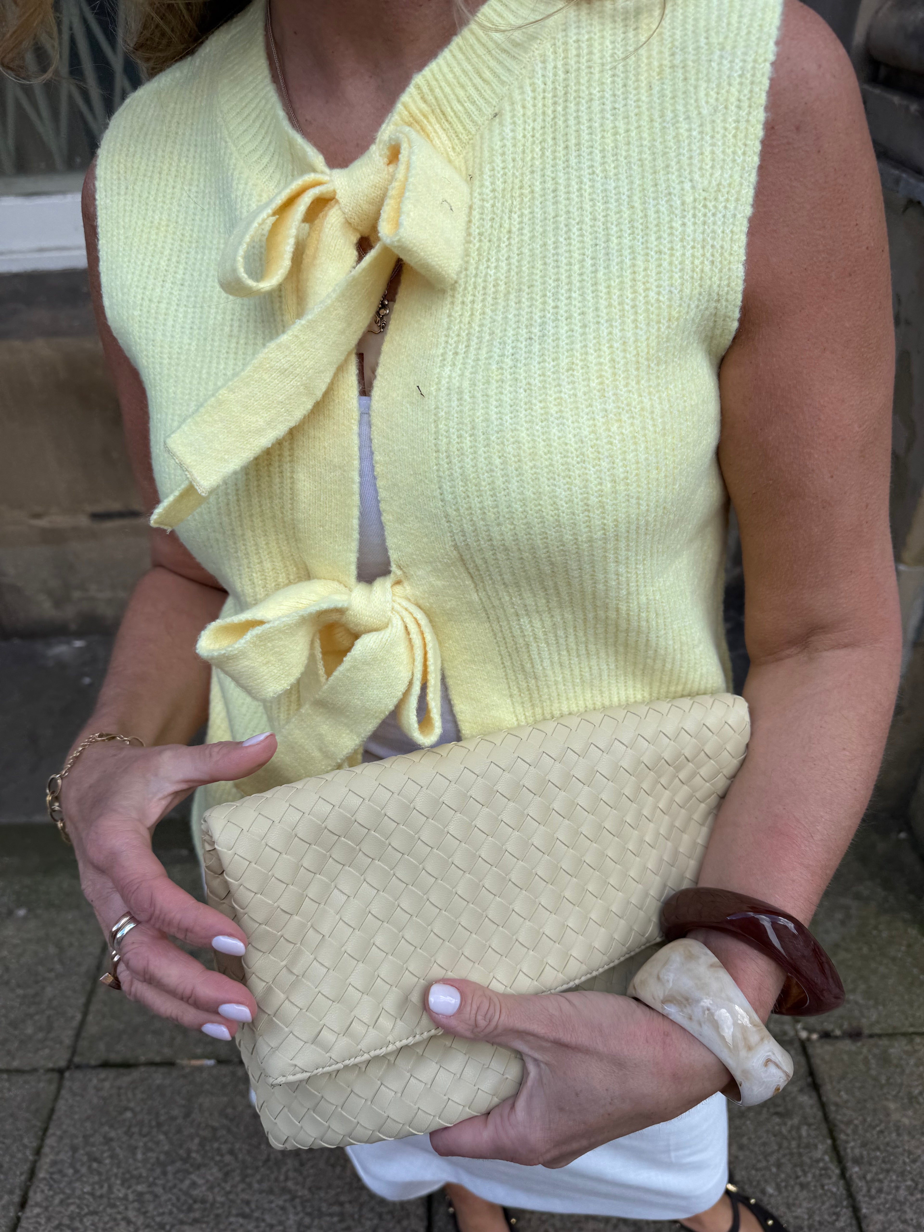 Tie Front Sleeveless Knit