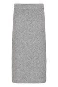 Grey Knitted Pencil Skirt