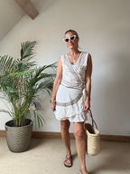 Boho Mini Wrap Skirt