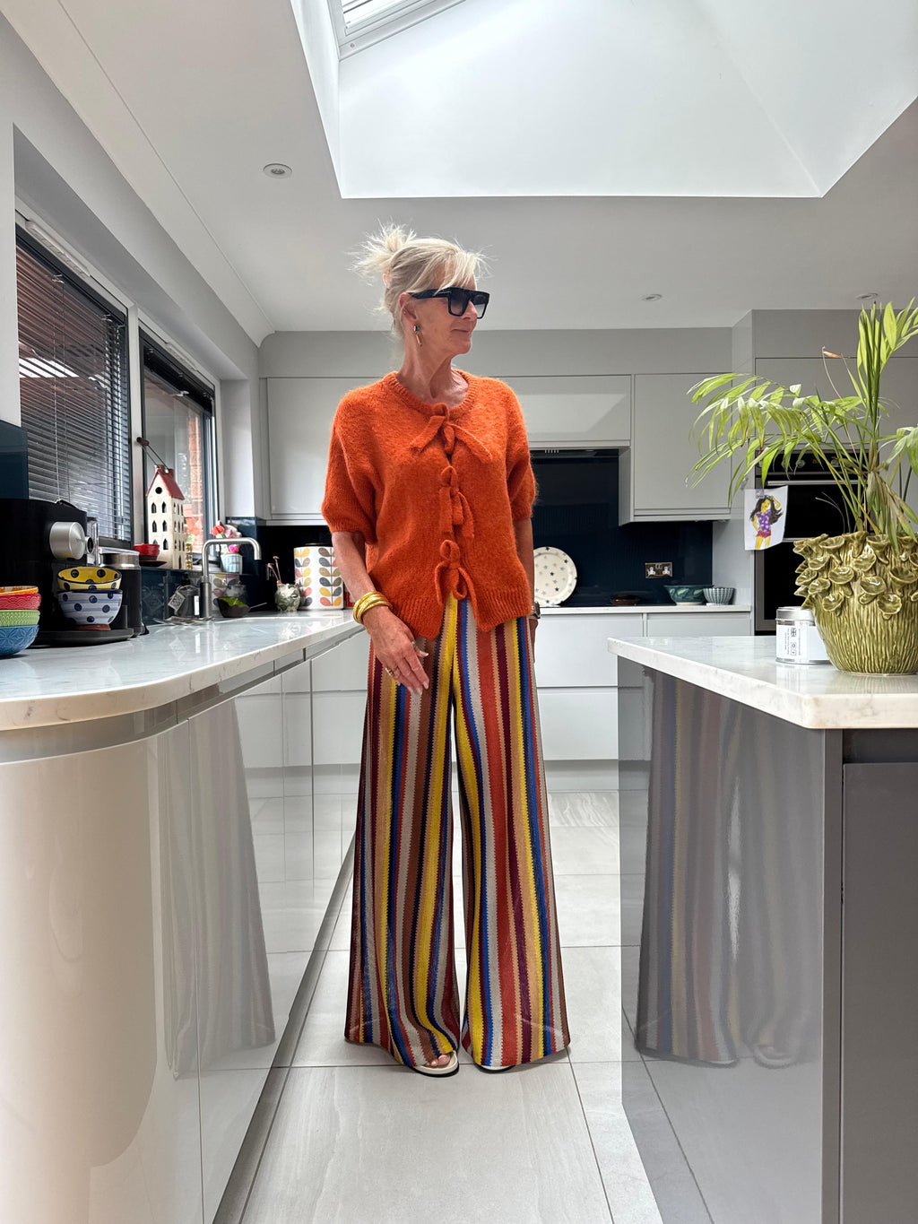 Boho Striped Knitted Pants