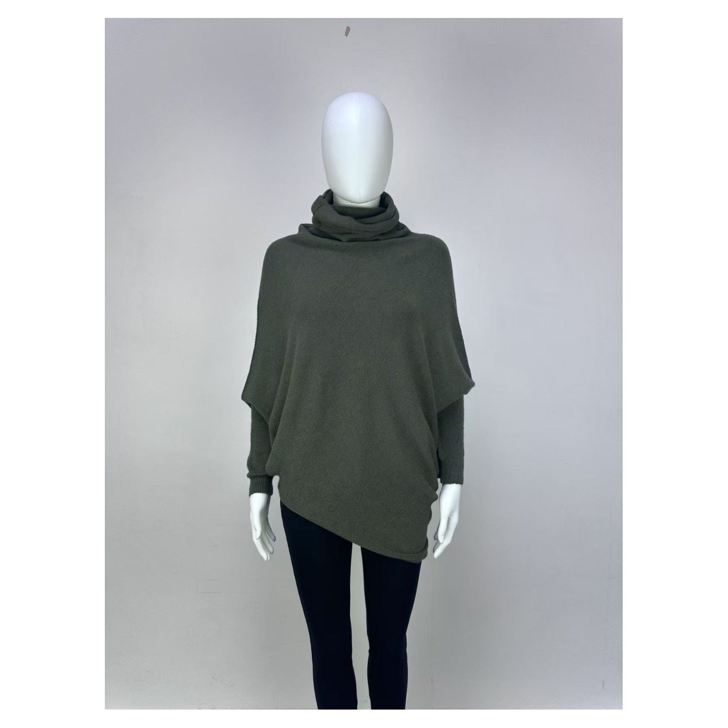 Roll Neck Asymmetric Jumper