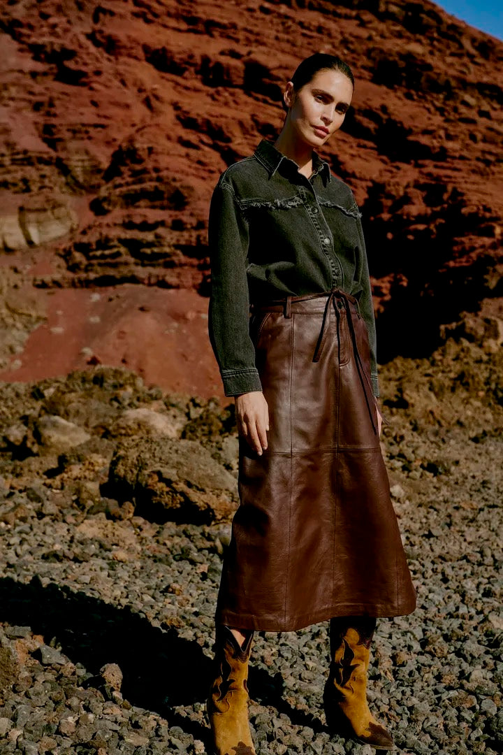 Western Style Denim Shacket