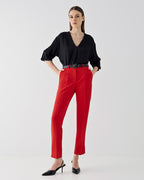 Silky Blouse with V Neckline