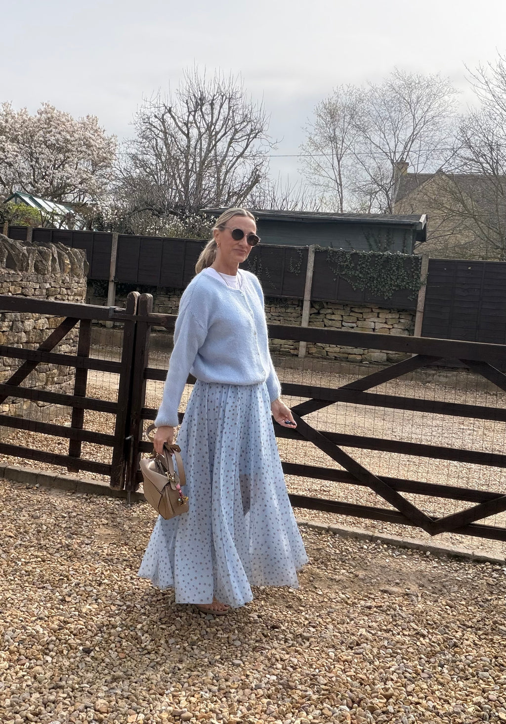 Polka Dot Maxi Skirt