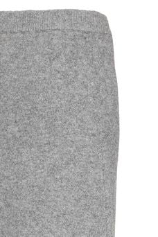 Grey Knitted Pencil Skirt