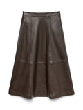 Chocolate Faux Leather Skirt