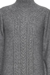Grey Cable Knitted Dress