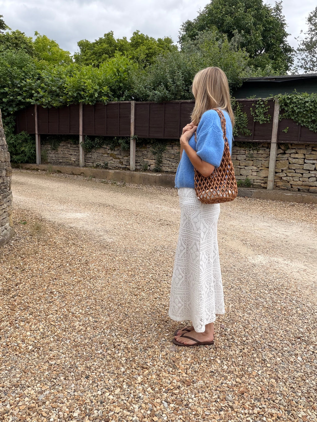 Round Neck Mohair Cardigan