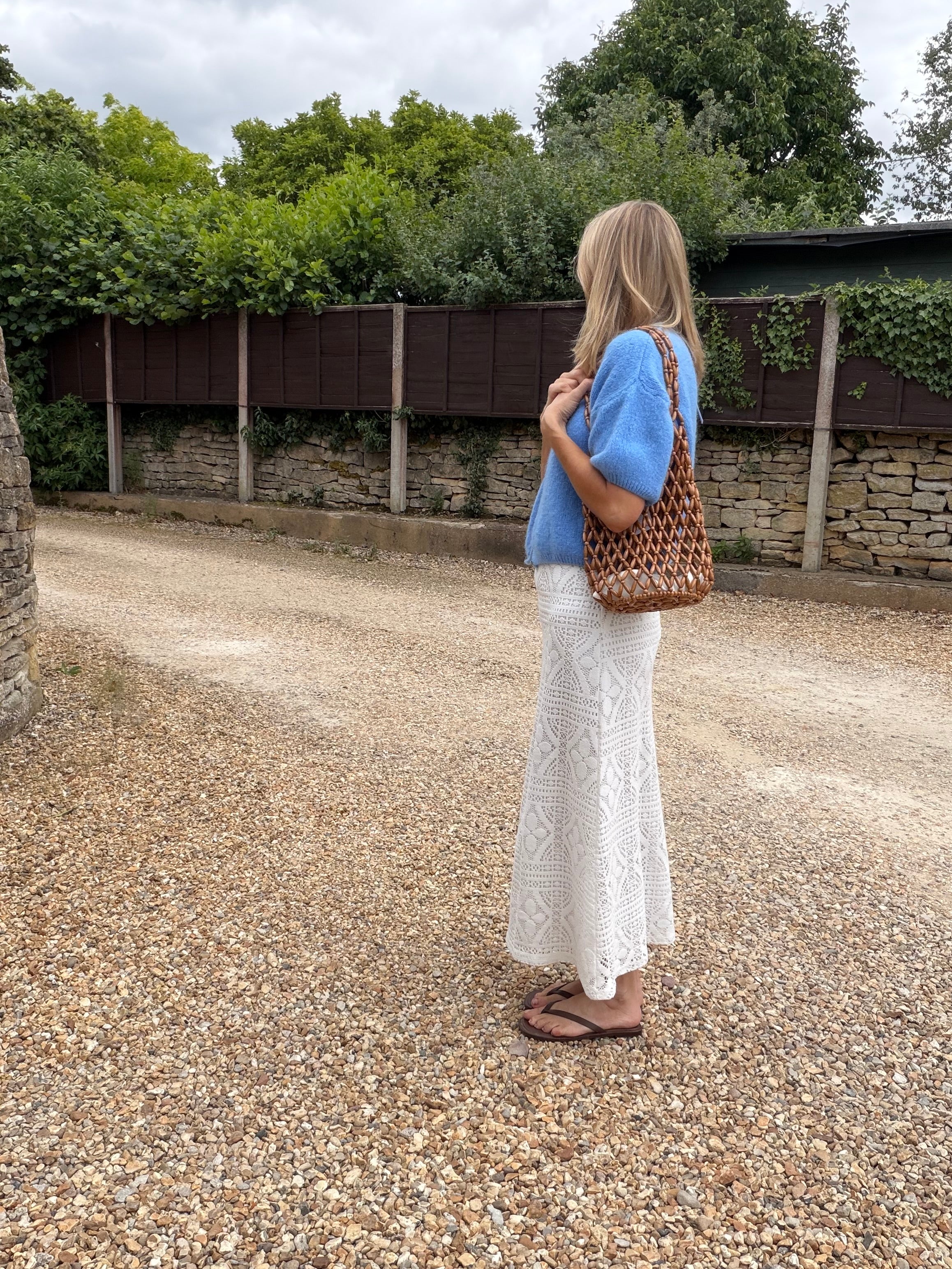 Round Neck Mohair Cardigan