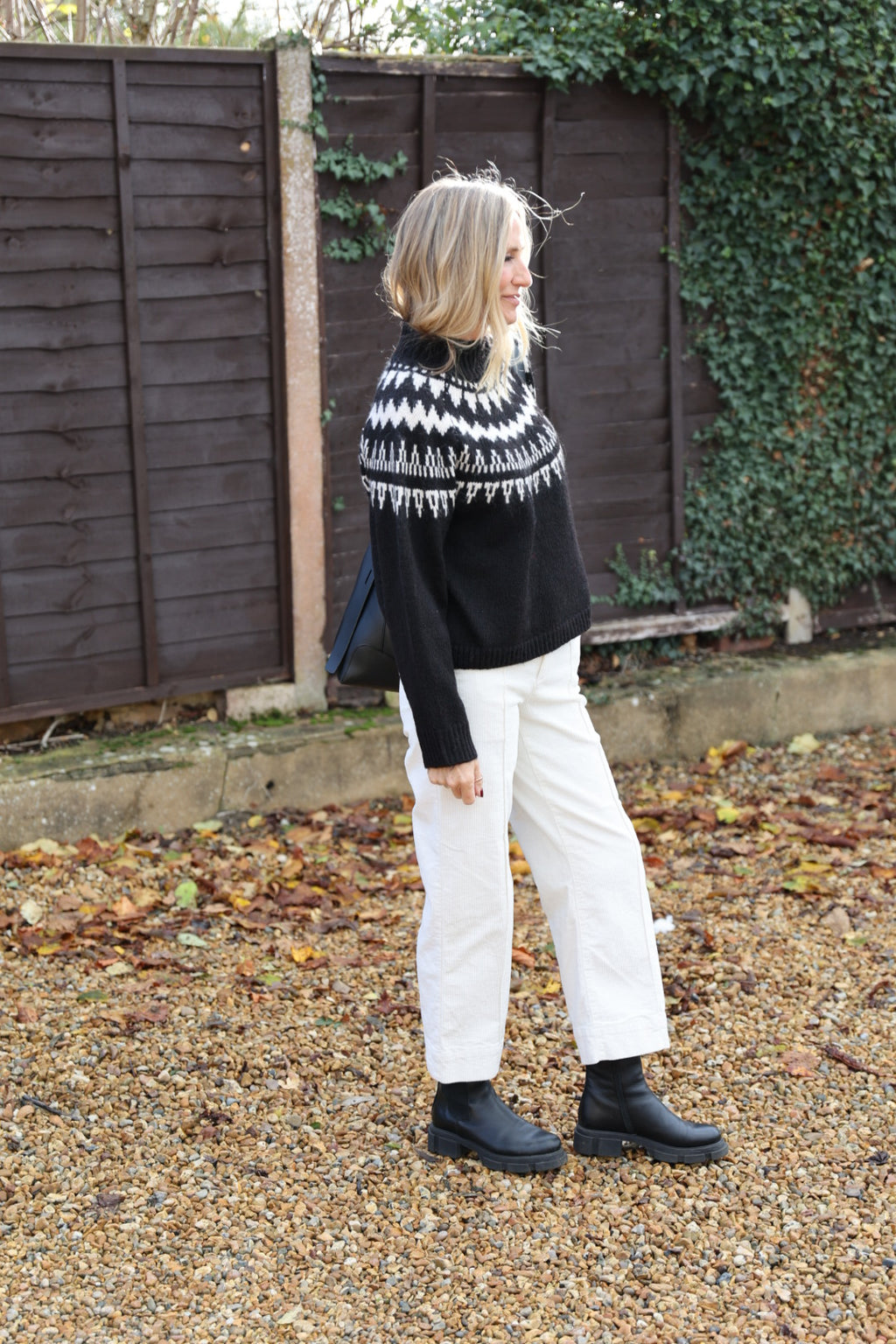 Cropped Winter White Cords