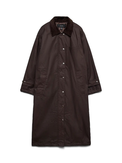 Chocolate Knee Length Barn Coat