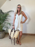 Mykonos rope Halter Mini Dress