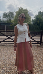 Lurex Stripe Knitted Skirt