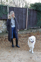 Chocolate Knee Length Barn Coat