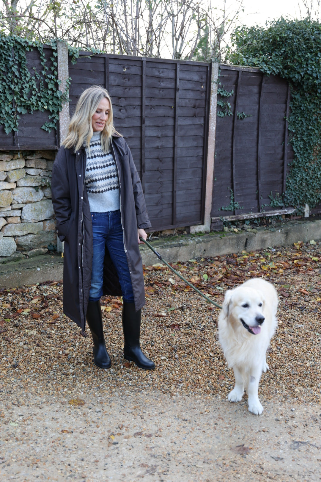 Chocolate Knee Length Barn Coat