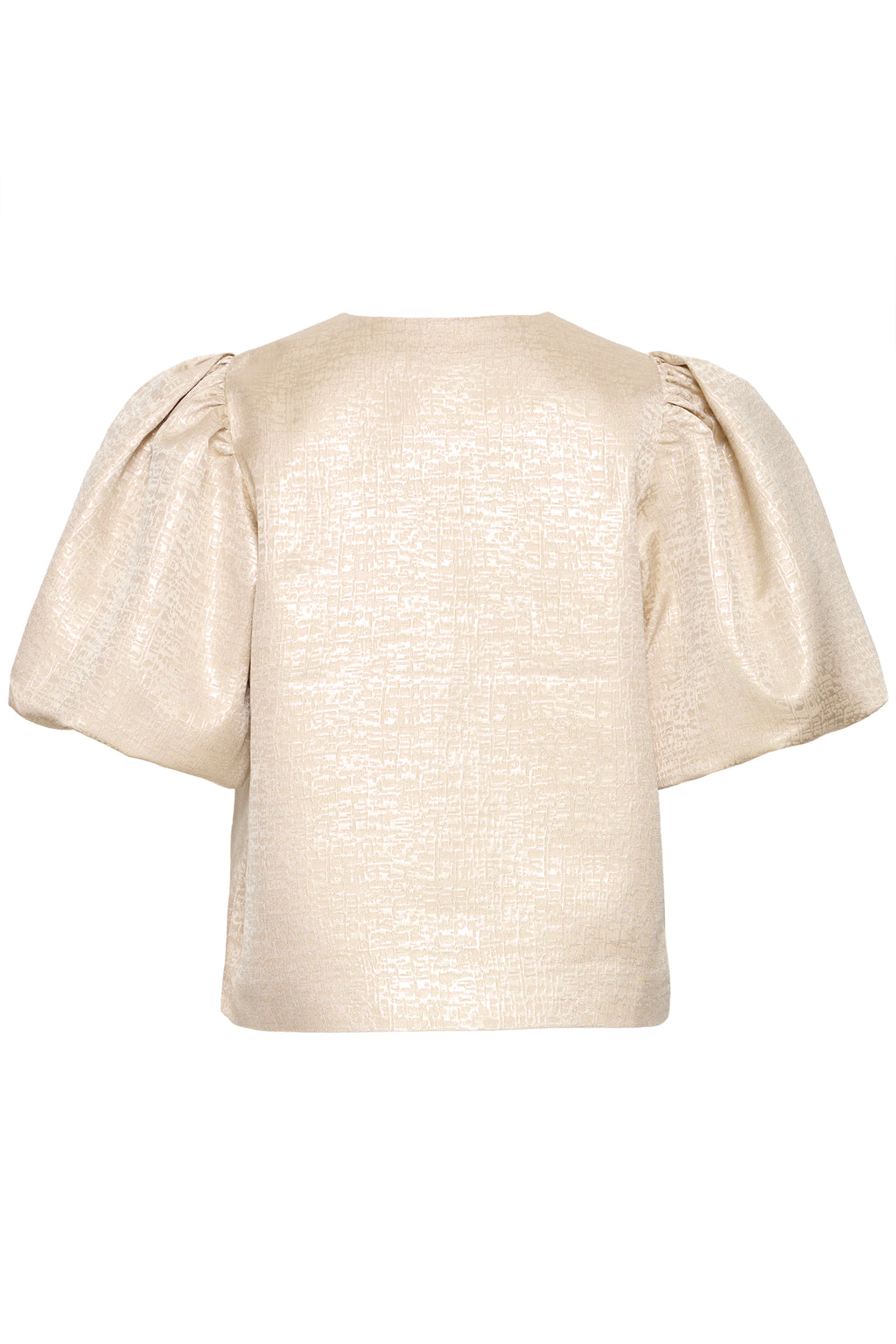 Metallic Puff Sleeve Jacket