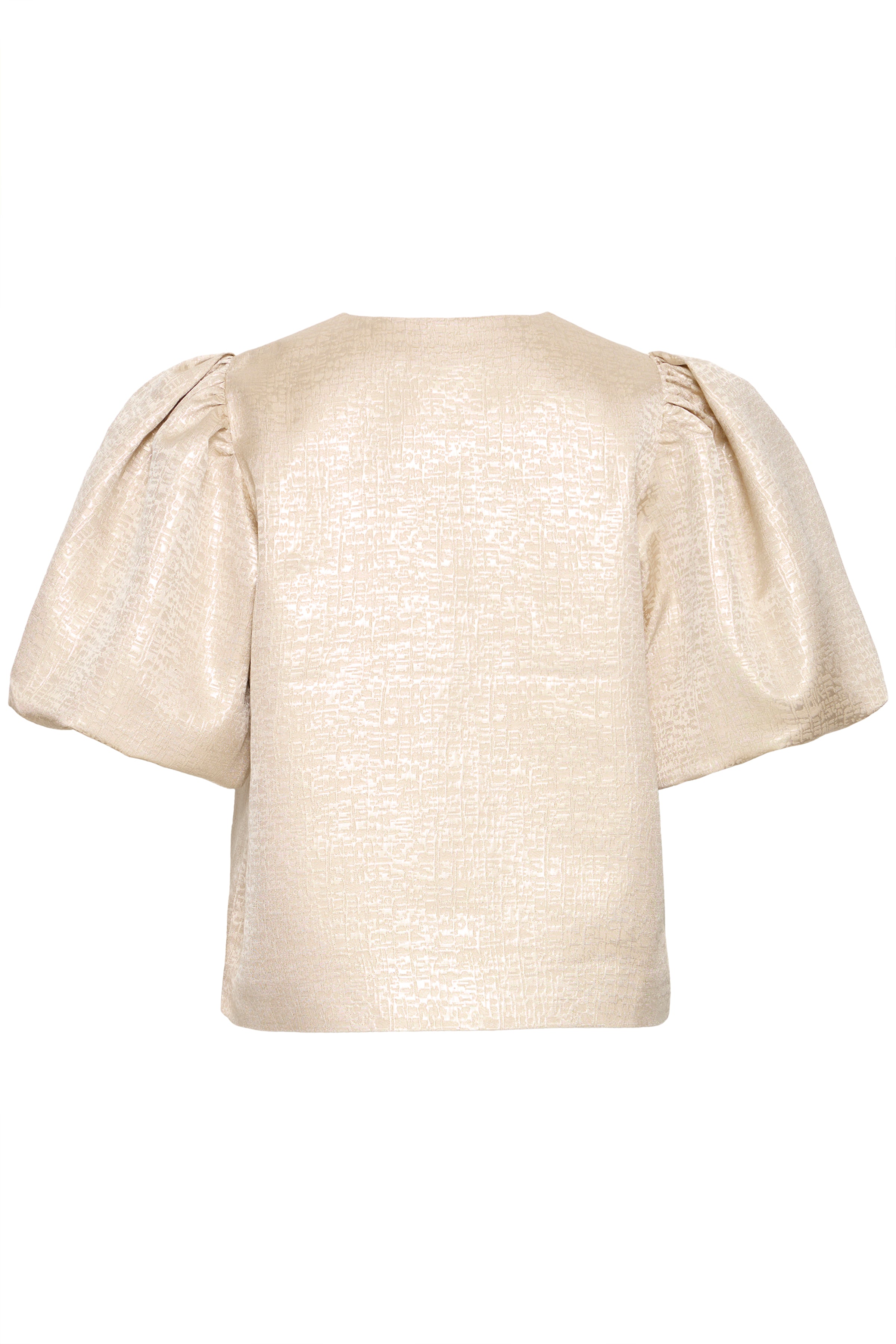 Metallic Puff Sleeve Jacket