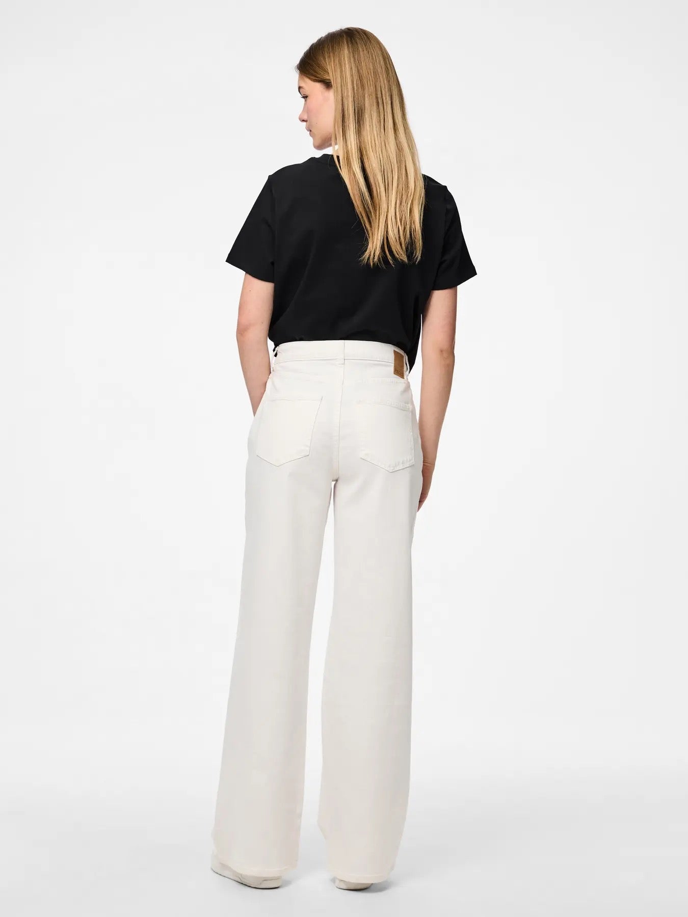 Wide Leg White Jeans