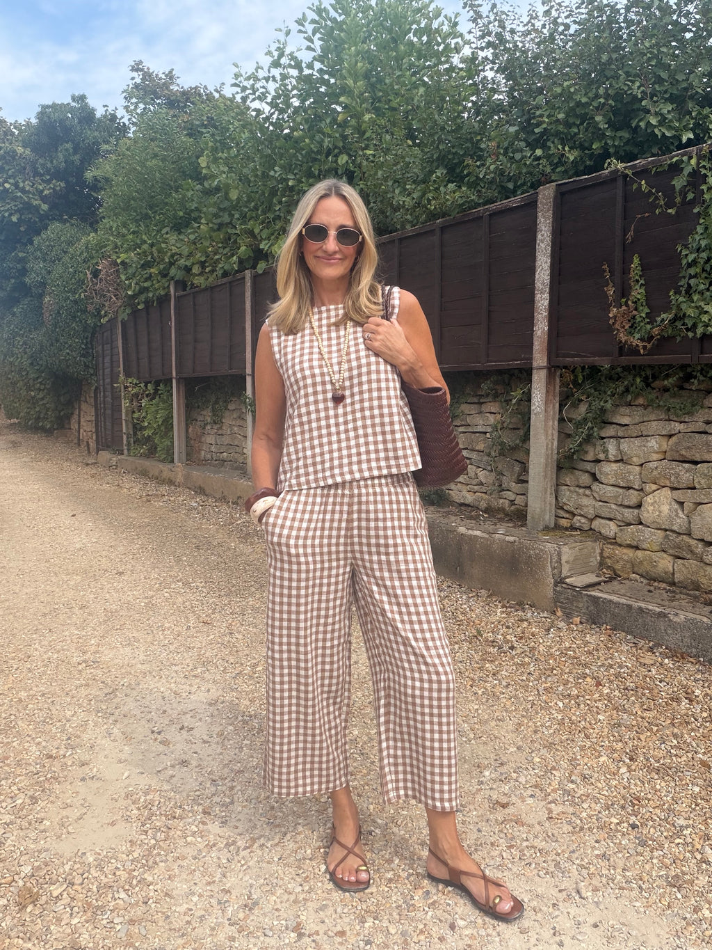 Gingham Linen co-ord
