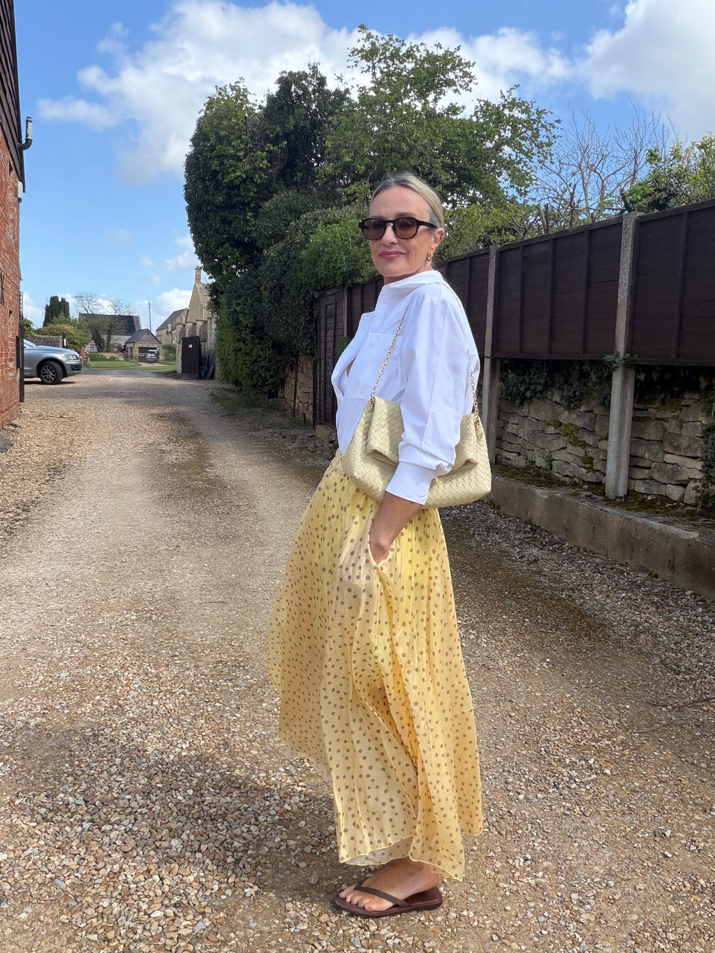 Polka Dot Maxi Skirt