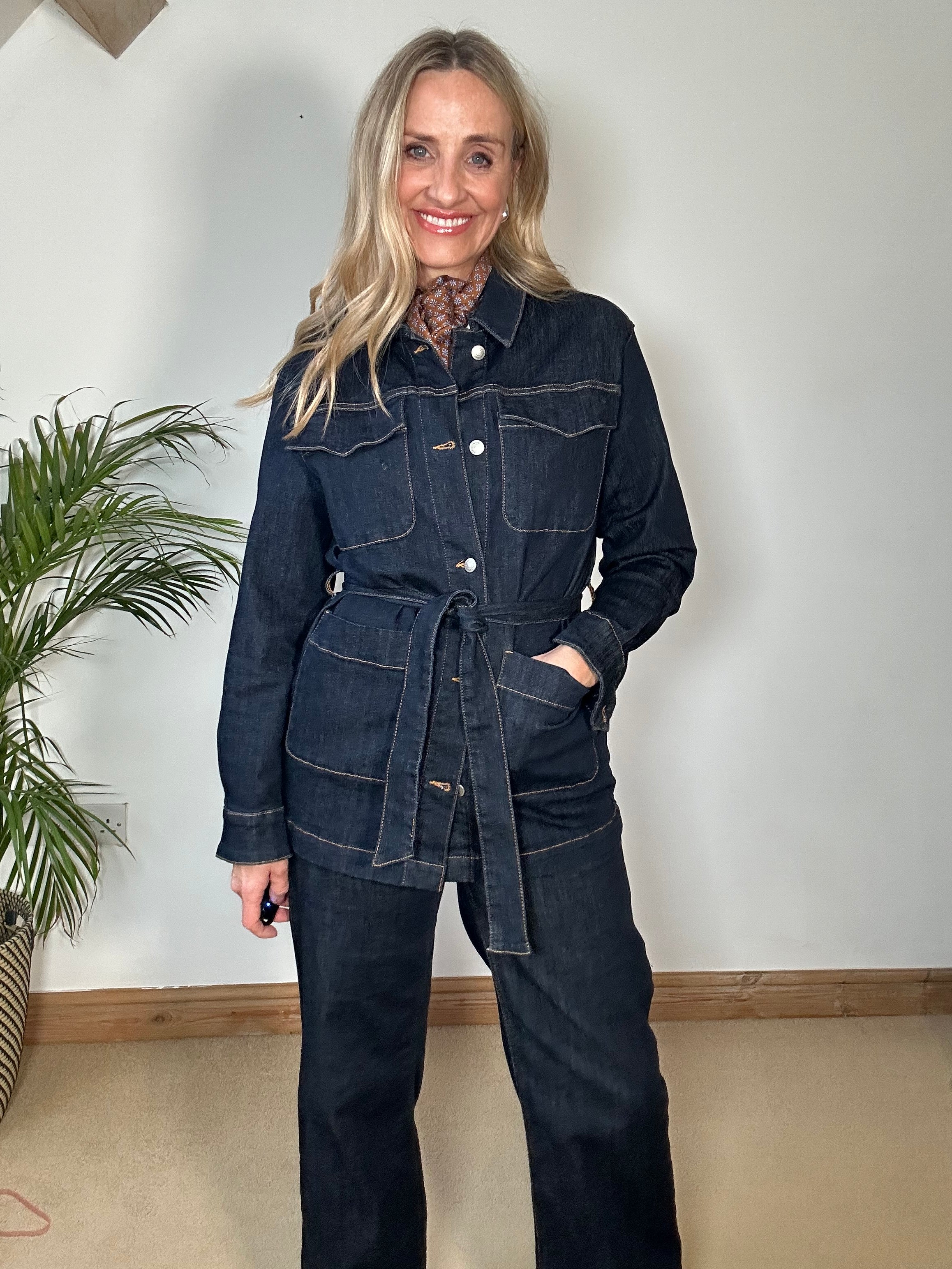 Kimberley Belted Denim Jacket