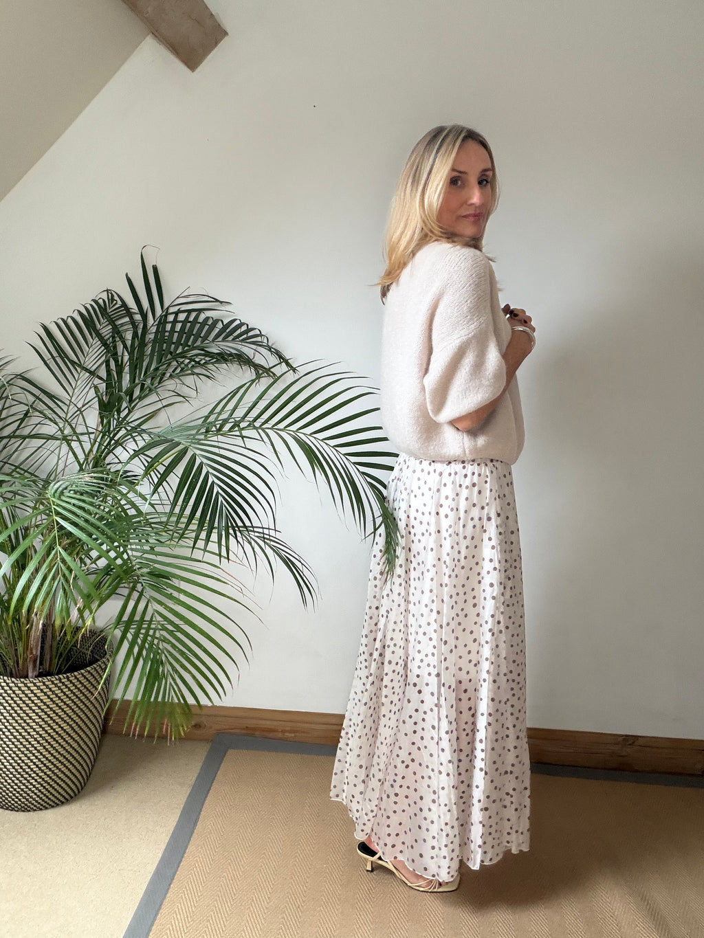 Polka Dot Maxi Skirt