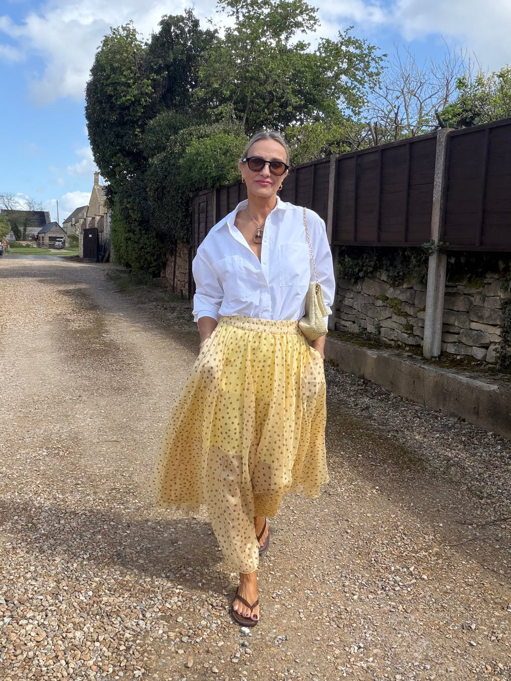 Polka Dot Maxi Skirt