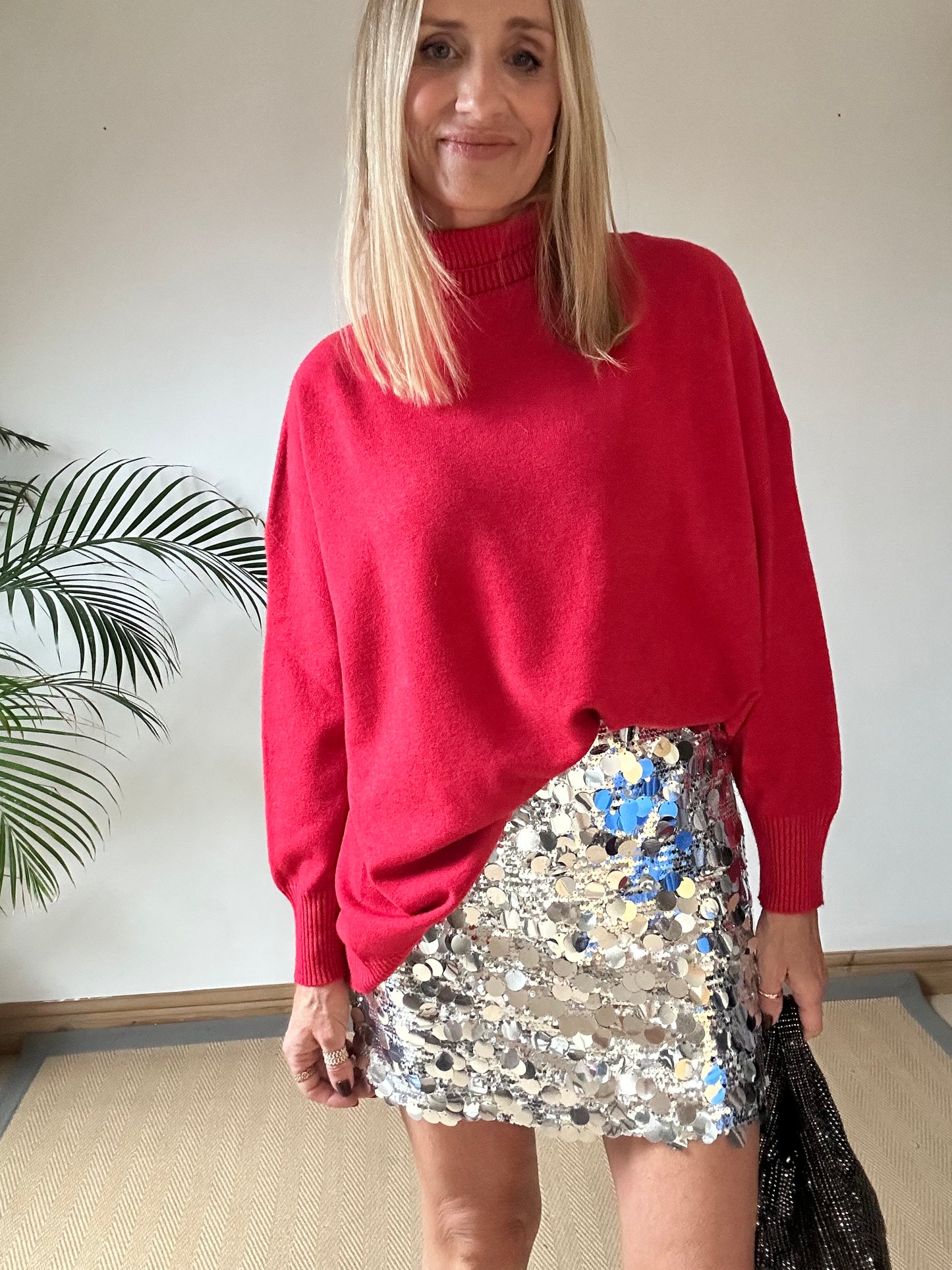 Relaxed Fit Roll Neck Jumper