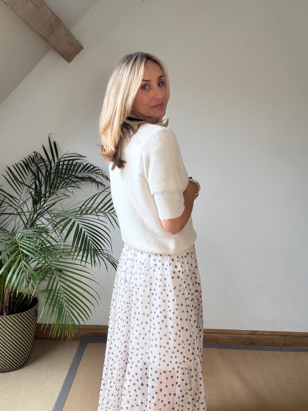 Short Sleeve Alpaca Jumper