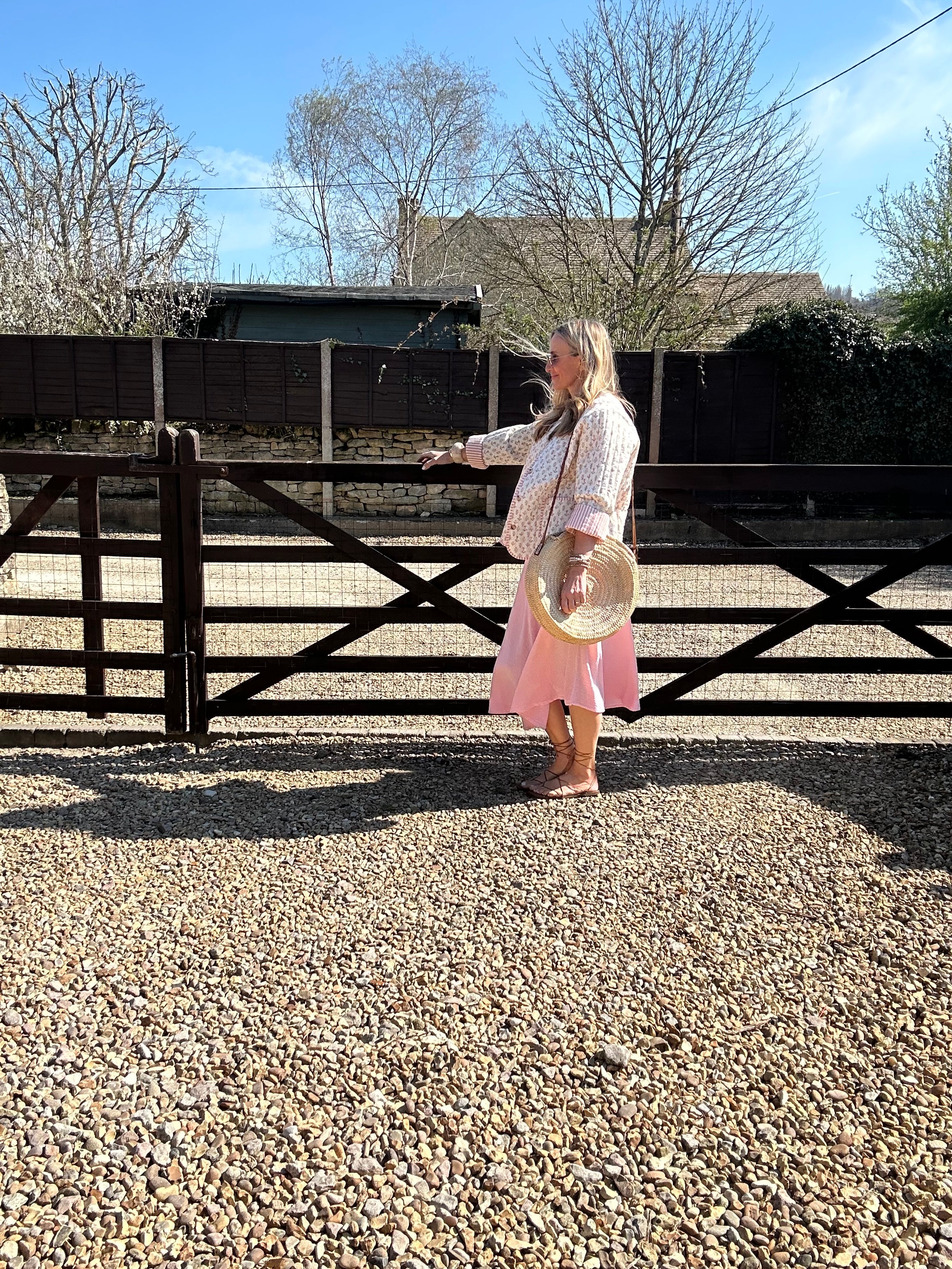 Linen Mix Slip Skirt