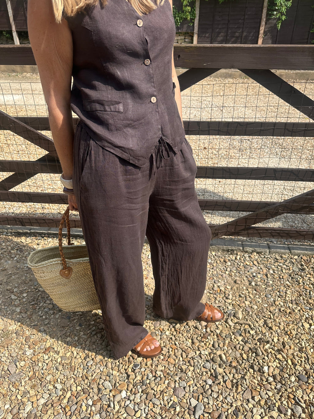 Wide Leg Linen Pants