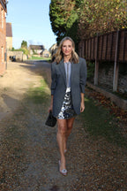 Silver Sequin Mini Skirt