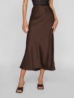 Satin Slip Skirt Burgundy or Brown