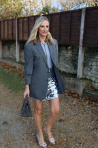 Silver Sequin Mini Skirt