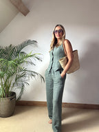 Wide Leg Linen Pants