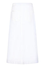 White A Line Denim Midi Skirt