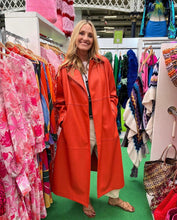 Load image into Gallery viewer, Faux Leather Trench Coat
