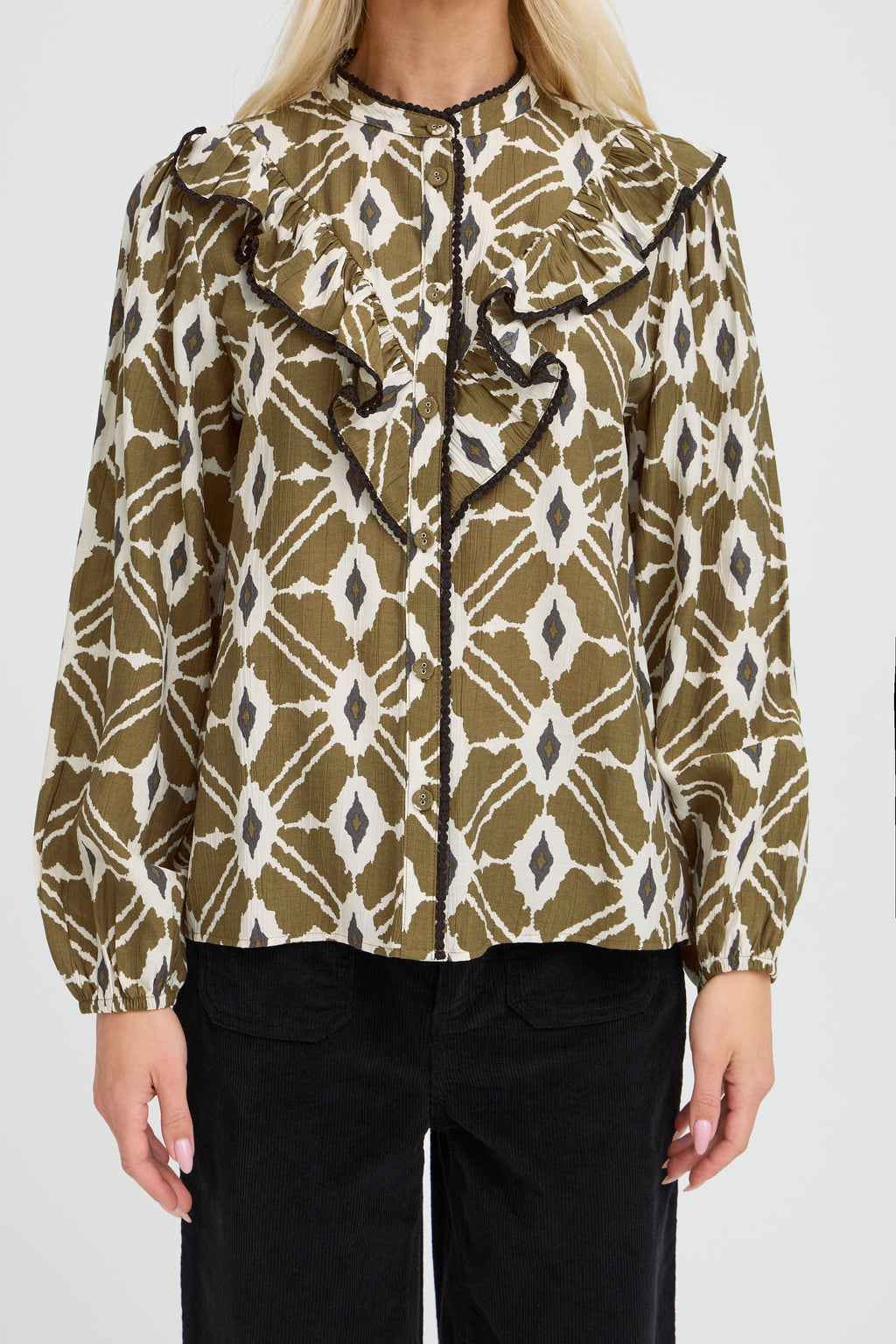 Olive Ikat Shirt