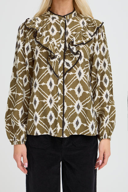 Olive Ikat Shirt